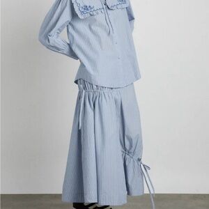 Damson Madder Marine Channel Midi Skirt